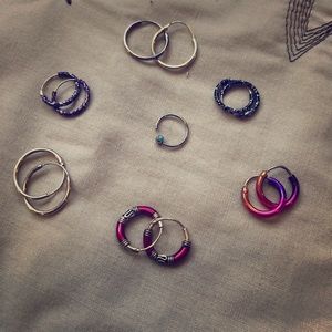 925 sterling small hoop earrings